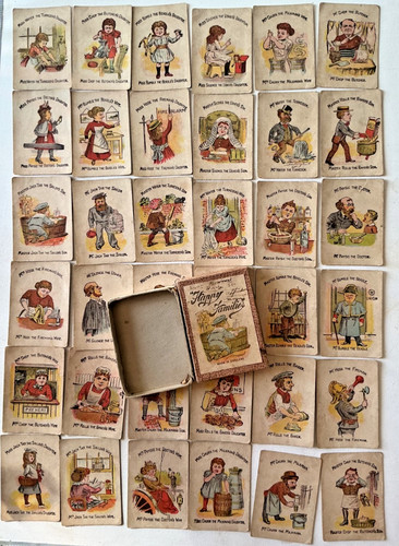Happy families card game - families,