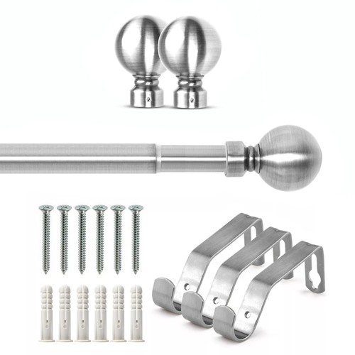 Extendable curtain poles with - curtain,