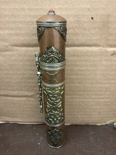 Vintage antique tibetan copper - tibetan,