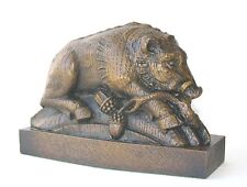 Wild Boar Ornament Hand Made Reproduction Cathedral Carving Scottish Piggy gift