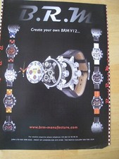 BRM BERNARD RICHARDS MANUFACTURE WATCH V12 ADVERT A4 FILE 25