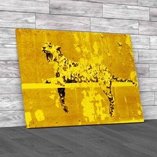 Banksy Cheetah Yellow Canvas