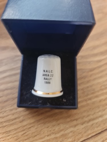 Vintage porcelain thimble hand - porcelain,