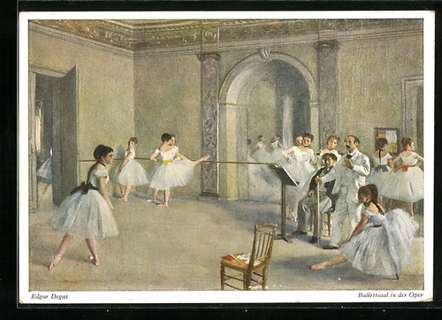 Artist postcard ballet hall - , at