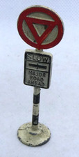 Vintage Giltoy GILCO "SLOW Major Road Ahead" Traffic Sign