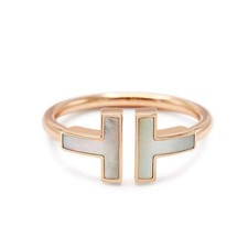 Tiffany T Wire Ring With Mother-Of-Pearl - 18ct Rose Gold