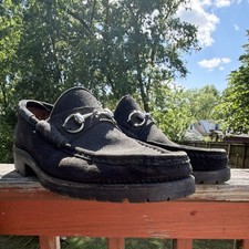 Gucci Black Suede Horsebit