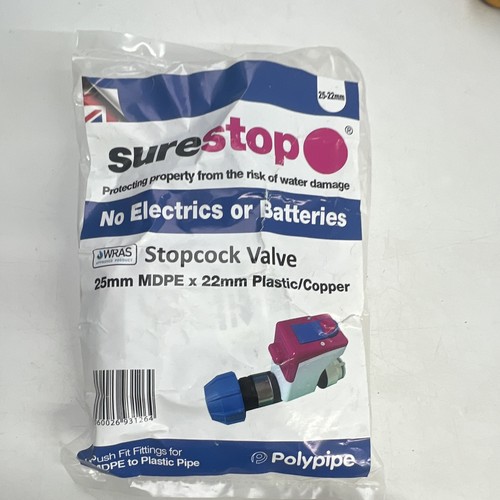 Surestop stopcock valve 25mm - stopcock,