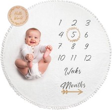 Baby Milestone Blanket Round