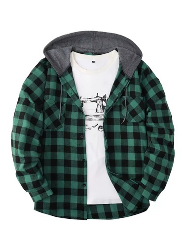 Plaid shirt coat - coat, men