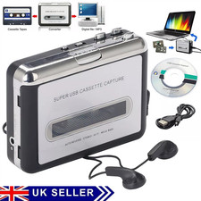 Portable Cassette Player Tape to MP3/CD Converter Capture Audio Music via USB