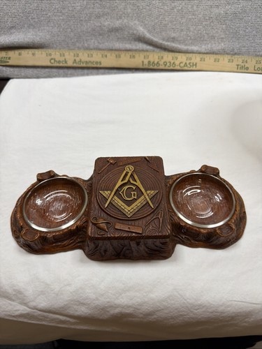 Vintage masonic ashtray - vintage, a