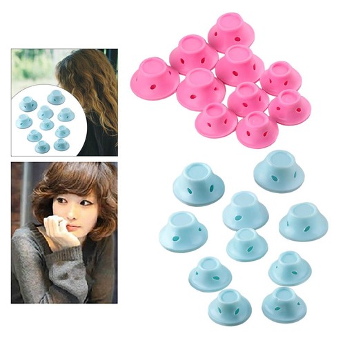 10pcs heatless curling - curling, rod