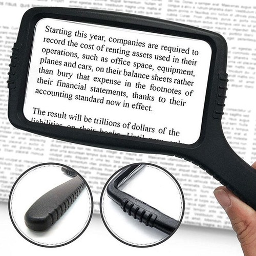 Large handheld magnifying - 4x,