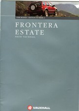 Vauxhall Frontera Estate Range, 1998 Models No2 inc 2.2-16v & 2.5TDS