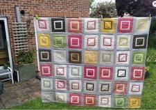 Patchwork quilt, square in