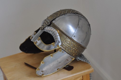 Heavy steel viking helmet - ,
