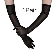Womens Sheer Mesh Long Gloves