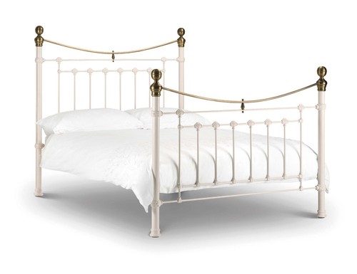 Metal double bed ivory - double, a