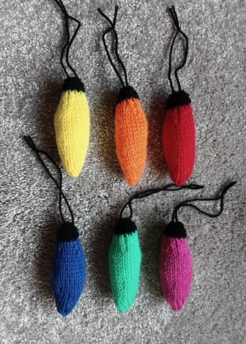 Hand knitted christmas tree - hand,