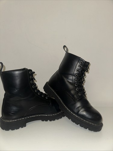 Chunky lace boots shoes - lace-up,