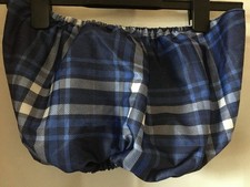 Blue check boob tube with hook