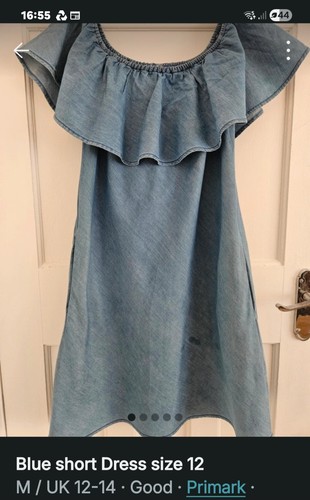 Blue denim dress size - blue,