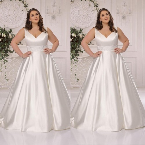Satin wedding dresses - satin, plue