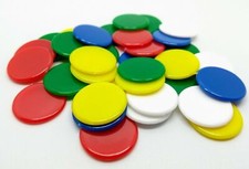 SMALL Counters 15mm diameter. Mixed and single colours. Tiddlywinks x100