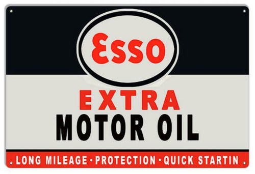 Esso extra motor oil metal - esso,