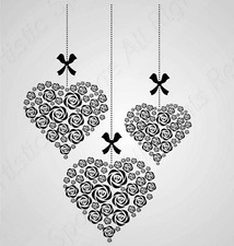 Flowers in Hearts Big Sizes