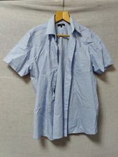 THOMAS NASH Size Large Light Blue Checked Debenhams Cotton Blend