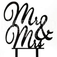 Black Mr & Mrs Script Bride &