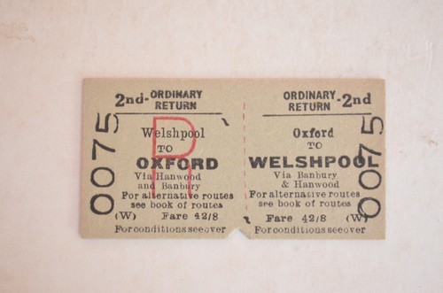 Railway ticket btc welshpool - ticket,