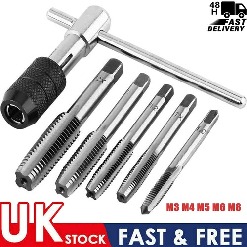 6pcs handle tap wrench die - tap, &