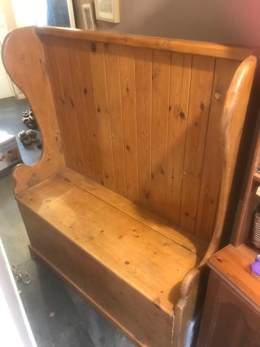 Oak antique monks - bench, with
