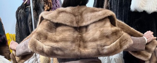 Mink cape pastel - mink, bolero