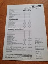 MINI & MINI COOPER price list car sales brochure. 1996 / 1997 German prospekt