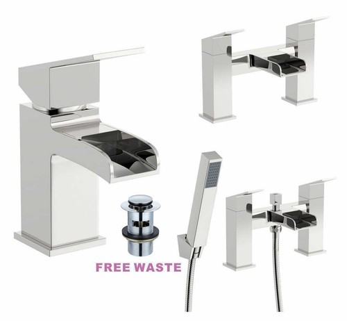 Waterfall bathroom taps - bathroom,