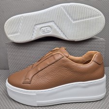 Russell & Bromley Park Up Trainers UK 3 Women's Eur 36 Tan Laceless Platform