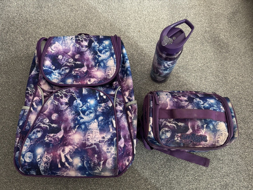 Smiggle astro cat backpack set - astro,