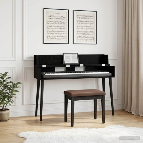 Studio desk black oak - oak, 152