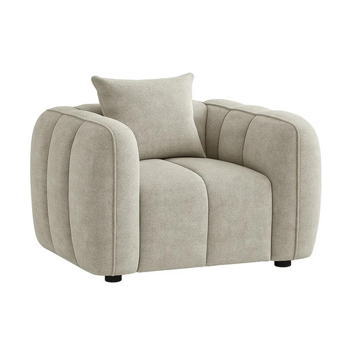 Venice fabric armchair grey - fabric,