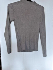 Classic Grey Ribbed Polo Neck