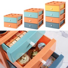 2/3/4 Tiers Desktop Plastic Storage Box Case Drawer Home Office Organizer A4 Box