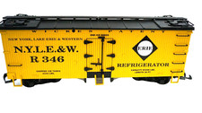 USA TRAINS R16028 G SCALE REFRIGERATOR CAR - NEW YORK, LAKE ERIE & WESTERN #R346