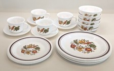 ARCOPAL VEGETABLE DINNER SET 4 DINNER PLATE 3 SIDE PLATE 4 BOWL 4 CUPS 4 SAUCERS