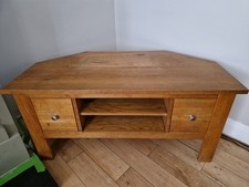 Solid Oak TV Corner Stand