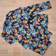 Womens Size 14 Cyberjammies Pyjama Set Blue Floral Print