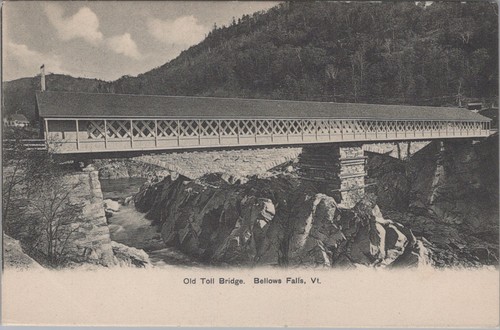 Old toll bridge bellows falls - bridge,
